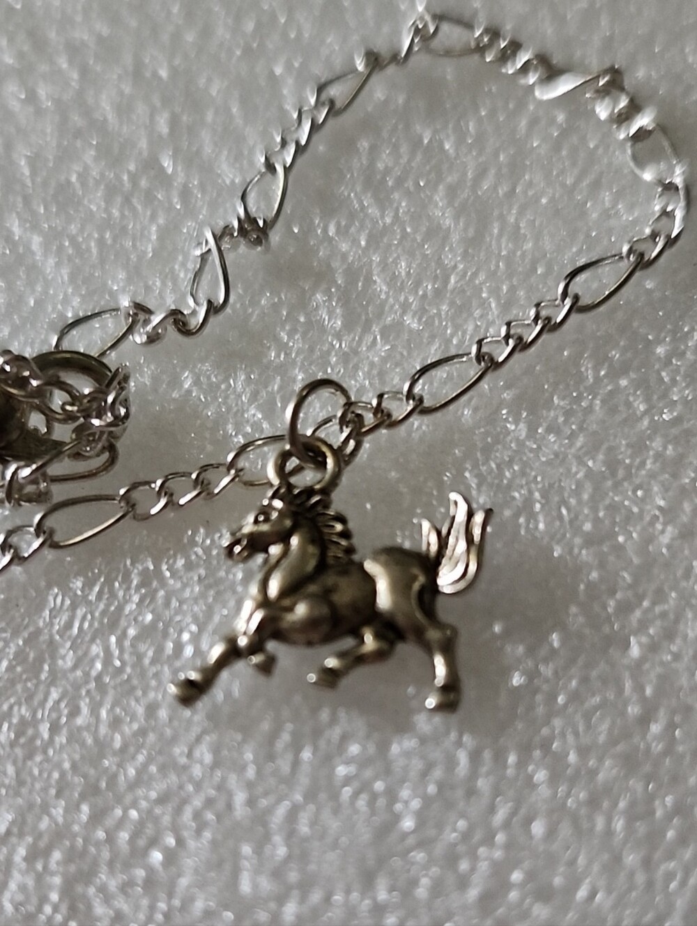 Hand Crafted Silver-Tone Horse Charm Bracelet / Anklet